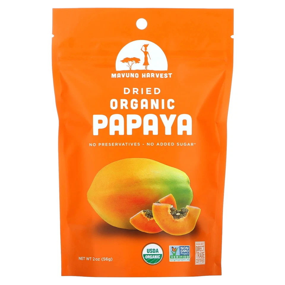 Papaya seca orgánica, 2 oz (56 g) Foto 1 de 2