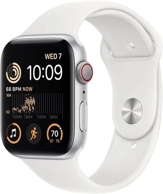 Apple Watch (GPS+LTE) Serie SE 2ª Generación 44mm Estuche Aluminio Banda Deportiva Blanca Foto 1 de 3