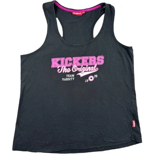 Kickers Vest Size 14 Vintage 90s Kickers Retro Spell Out Logo 90s Medium Vest M - Picture 1 of 9