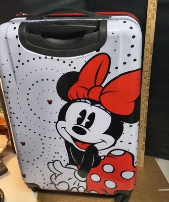 Disney Minnie Dots Hard side Spinner Suitcase Luggage 23x16x10 Very Used - Image 1 of 4
