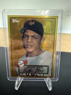 Willie Mays 2012 Topps Factory Set 1952 Gold Refractor Card #261 New York Giants Foto 1 de 2
