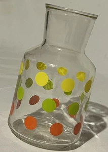 Vintage Polka Dot Glass Juice Carafe MCM - Picture 1 of 6