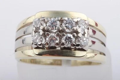 Brillant Diamant Ring 585 Bicolor Gold 14K Top! . - Bild 1 von 4