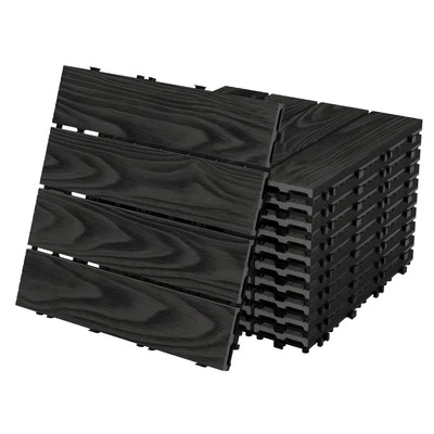 22xWPC Terrassenfliesen Balkonfliese Fliesen Klickfliese 30x30 cm Anthrazit 2 m² - Bild 1 von 4