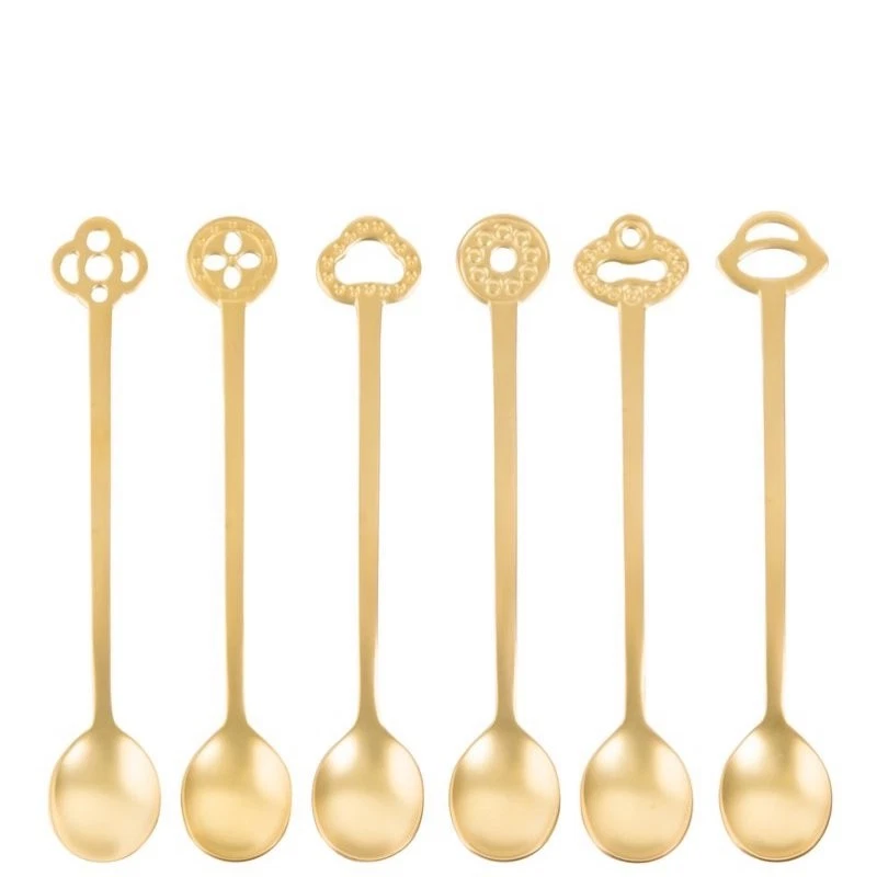 Cucchiaini Party Sambonet Oriental Gold Antique 6 pezzi - Immagine 1 di 1