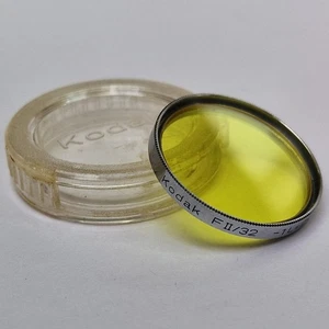 Kodak Vintage FII/32 -1L=2x Yellow Glass Filter With Keeper Case, Excellent - Picture 1 of 11