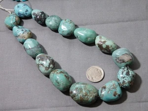 CAMPITOS TURQUOISE 22-34mm Nuggets 16" Strand 854cts - Bild 1 von 10