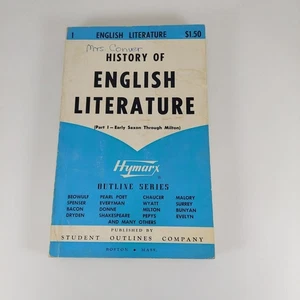 Geschichte der englischen Literatur Teil 1 frühsächsisch bis Milton, 1958 Hymarx PB - Bild 1 von 13