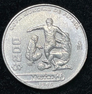Moneda de 200 pesos de México 1986 de alto valor Foto 1 de 4