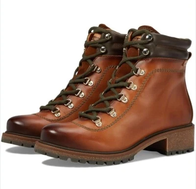 PIKOLINOS WOMEN'S LEATHER BOOT, size 40 brown Crowgirl style comfortable hiking - Image 1 of 4