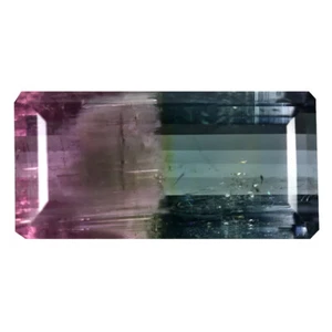 12.42 ct Octagon Cut (22 x 11 mm) Unheated / Untreated Watermelon Tourmaline - Picture 1 of 2