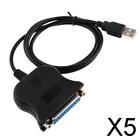 5X USB 2.0 to DB25 Parallel Printer LPT Adapter Lead Cable IEEE 1284 for Laptop
