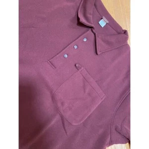 XXL Burgundy Collar Sweatshirt Pullover Classic Casual Long Sleeve Men's Sweater - Picture 1 of 10