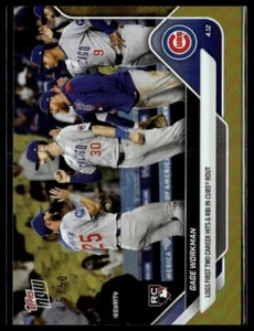 2025 Topps Now 66 Gage Workman Chicago Cubs RC 1st Career Hits & RBI Gold 15/50 - Picture 1 of 2