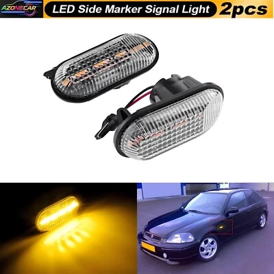 Luces de señalización lateral LED ámbar lente transparente para Honda S2000 AP1 AP2 S2K Foto 1 de 4