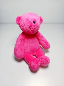 Peluche/Doudou Ours Rose Fuchsia Nez Noir Les P'tits Doudous 30cm  - Moulin Roty - Picture 1 of 6