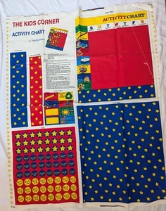 Kids Corner Wallhanging Activity Chart Chores Fabric Traditions Panel - Picture 1 of 2