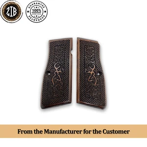 ZIB GRIPS Browning HP 14 empuñaduras hechas a mano de empuñaduras de madera Ars.046 - Imagen 1 de 6