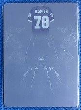 2017 LEAF Q PATCH PERFECT BRUCE SMITH CYAN PRINT PLATE CARD, HOF, 1/1