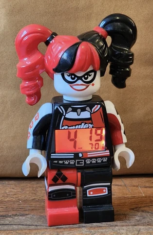 Lego Batman Harley Quinn Alarm Clock Action Figure With Light 2017 DC Comics Cover