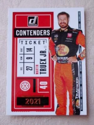 2021 Panini Donruss Racing - Martin Truex Jr. #CON6 - NASCAR Contenders Ticket - Image 1 of 2