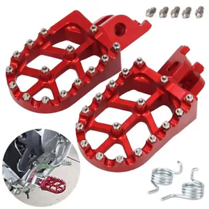 CNC Wide Fat Foot Pegs Footrest Pedal For Honda CRF150 CRF250 450R CR125 250R - Picture 1 of 10