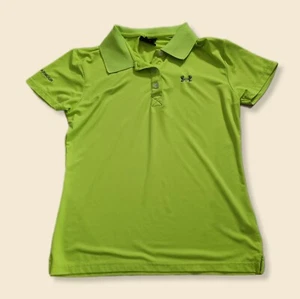 Under Armour Green Golf Polo Shirt Tshirt Size Womens Medium - Picture 1 of 5