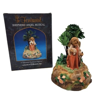 Vintage 2001 Fontanini Nativity Shepherd Angel Musical Figurine 66179 New in Box - Image 1 of 4