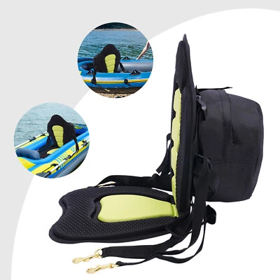 Padded Deluxe Kayak Seat Detachable Backpack Bag Back Canoe Backrest Adjustable - Image 1 of 4