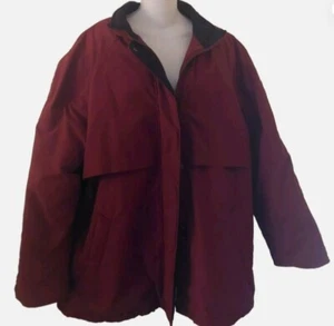 UNISEX Basic Editions Burgundy/Black 1X Flannel Lining Heavy Winter Coat - Picture 1 of 5