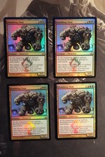 4x FOIL RUMBLING SLUM - NM MINT - GUILDPACT - Magic MTG