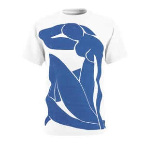 T-Shirt Henri Matisse blau nude bildende Kunst weiß hell modern abstrakt - Bild 1 von 8