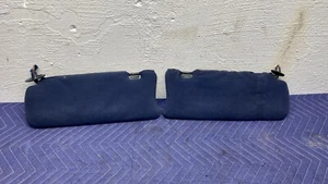 86.5-92 Supra *BLUE CLOTH SUN VISOR SET* RH LH 89 Mirror Vanity Light OEM Mk3 - Picture 1 of 6