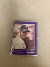 1990 Will Clark Silver Series Set The Star Co #1206/2,000. (1-9) Mint