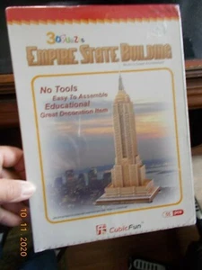 Sealed Cubic Fun 3D Puzzle, 55 Pieces Empire State Building - Picture 1 of 2