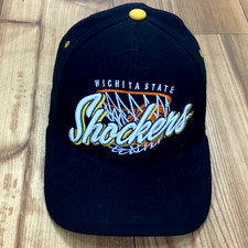 Zephyr Black & Yellow Solid Wichita State Shockers Fitted Baseball Cap Size M/L