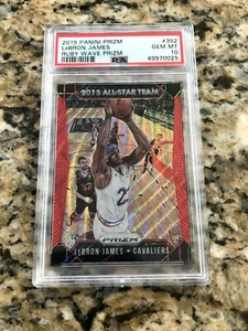 PSA 10 2015-16 Panini Prizm LeBron James Ruby Wave Red All Star Team #352 /350 - Picture 1 of 3