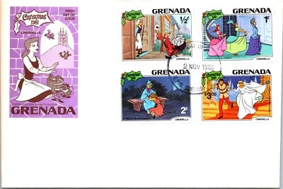 Гренада FDC 1981 — «Золушка», рождественская обложка — блок из 4 — F65030 - Изображение 1 из 2