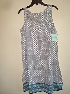 Vestido para damas talla grande de moda de Coral Bay estampado azul marino nuevo con etiquetas - Imagen 1 de 2