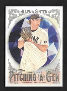 2022 Topps Allen & Ginter GERRIT COLE  Pitching A Gem -NEW YORK YANKEES- #PAG-25 - Picture 1 of 1