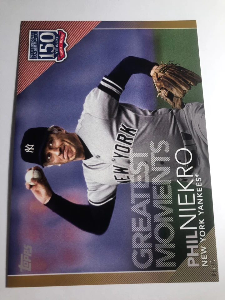 2019 Topps Update 150 Years Baseball Jumbo 5x7 Phil Niekro Yankees 72 03/10 - Image 1 of 1