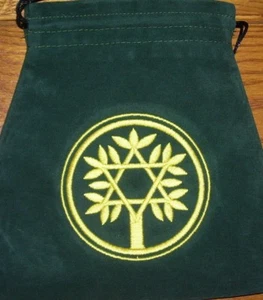 BRANDNEU! BESTICKTE KELTISCHE BAUM SATINIERTE TAROTKARTE ODER RUNENTASCHE - Bild 1 von 3