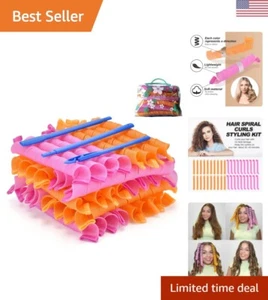 Heatless Spiral Hair Curlers - No Heat Magic Curls Rollers for Long Hair - 40pcs - Picture 1 of 11