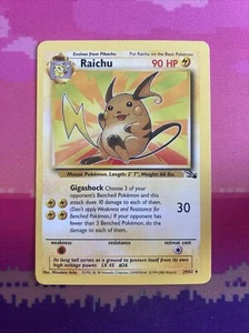 Tarjeta Pokémon Raichu Fósil Rara 29/62 Casi Como Nueva - Imagen 1 de 2
