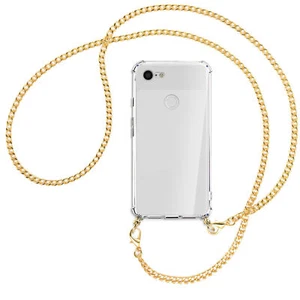 Catena per Google Pixel 3 XL catena metallo col. oro Custodia Cover da indossare - Foto 1 di 2