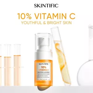 SKINTIFIC - 10% Vitamin C Brightening Glow Serum 20ml - AUSTRALIA STOCK - Picture 1 of 7