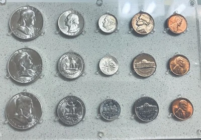 FREE SHIPPING Complete 1954 (15 Coins)  Mint Set Totally Brilliant Uncirculated - Image 1 of 2