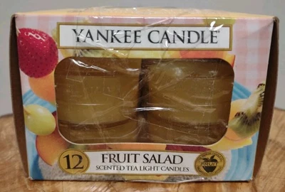 Yankee Candle Fruit Salad Scented Tea Lights Rare Retired New Open Box Of  11 - Image 1 of 3