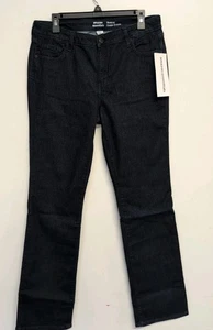 Jeans Amazon Essentials Mid Rise elasticizzati donna slim bootcut US 14 lunghi neri - Foto 1 di 9