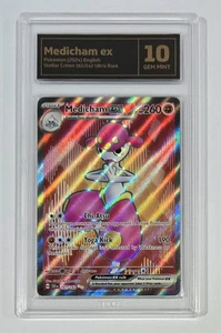 Pokemon Slab: Medicham ex - 161/142 - SCR - Graded TCG Gem Mint 9 - Picture 1 of 2